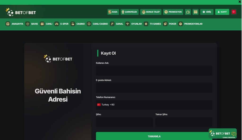 betofbet kayıt
