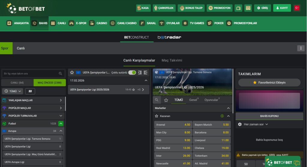 betofbet spor bahisleri